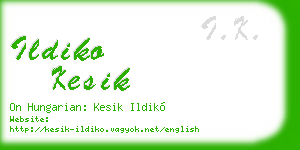 ildiko kesik business card